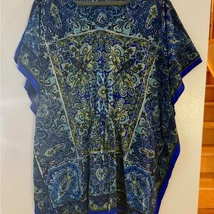 Jessica Vibrant Blue Ovetsized Tunic Kaftan